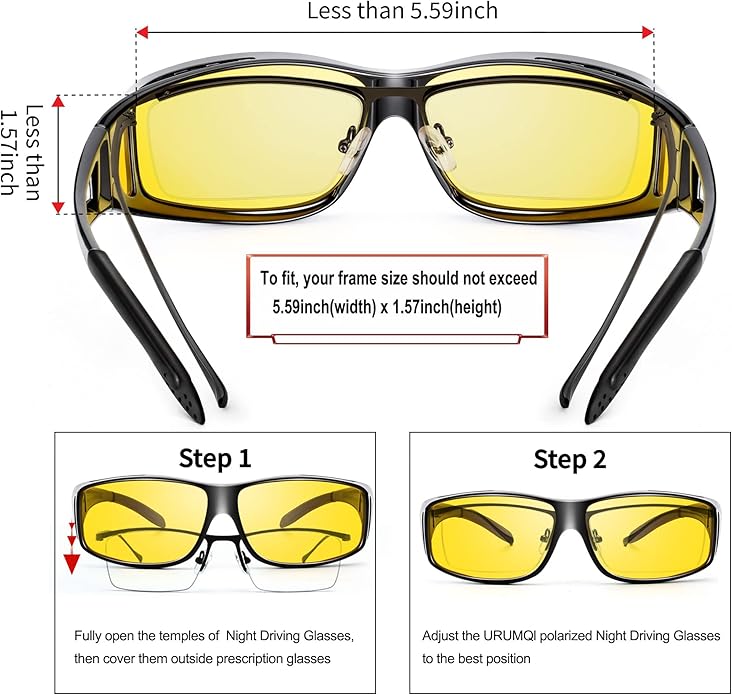 Night Vision Polarised Driving Glasses – Anti-Glare for Safer Driving