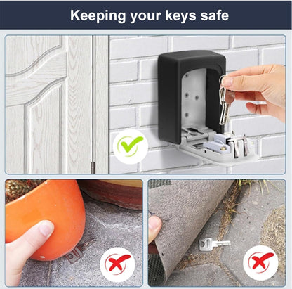 Outdoor Key Safe – Secure Key Box with Adjustable Code for Home, Includes Mounting Kit (Wall Mount)
