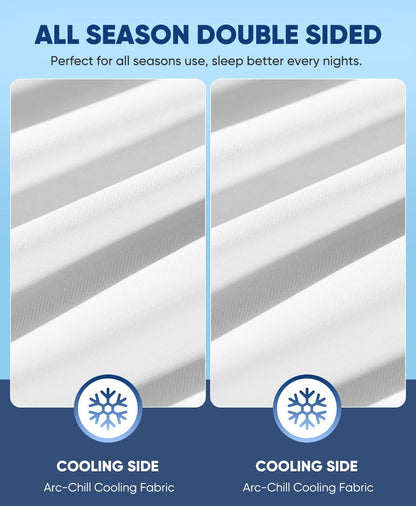 Cooling White Pillowcases Set of 2 - Silky Soft Q-Max 0.5
