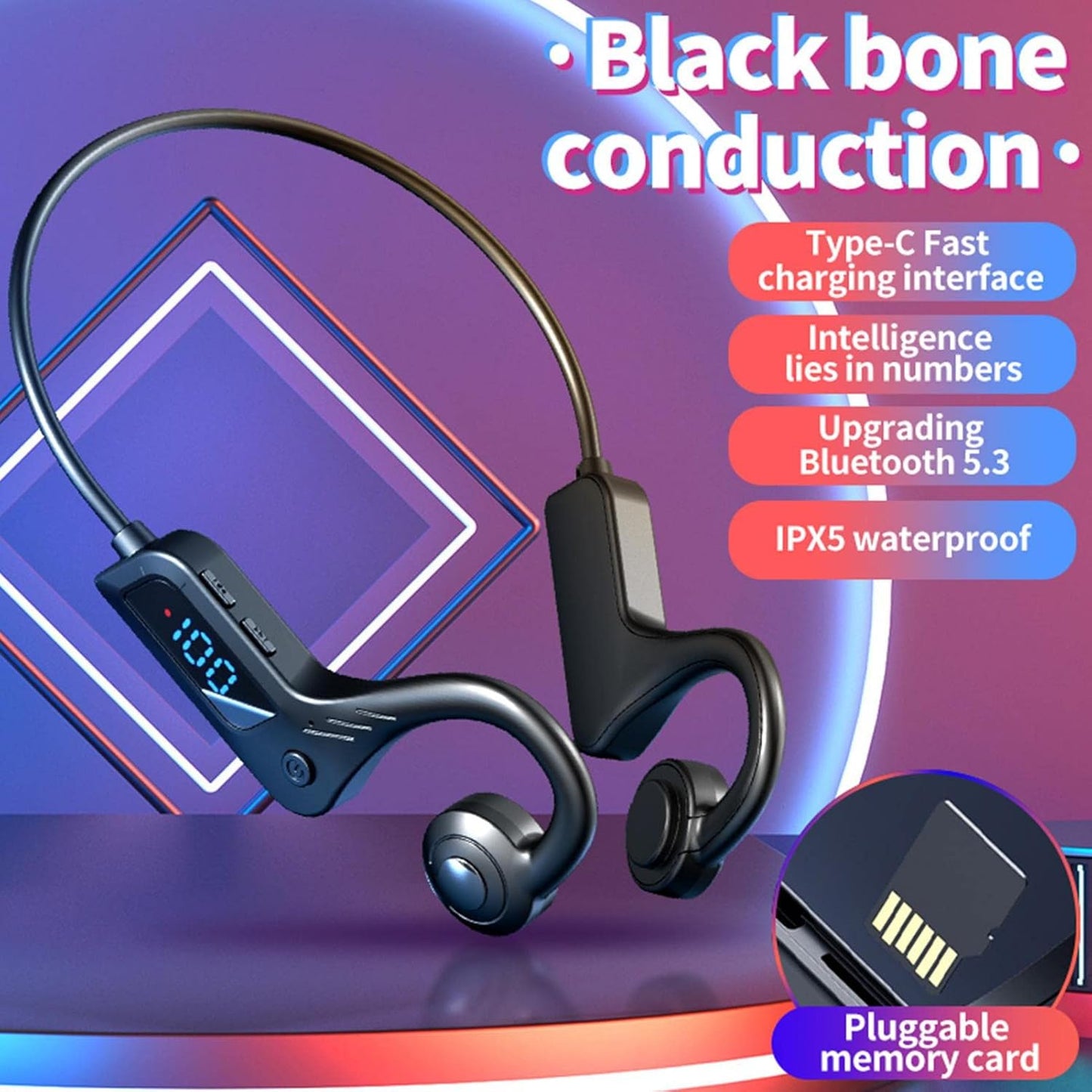 Wireless Open-Ear Headphones Featuring Bone Conduction Technology