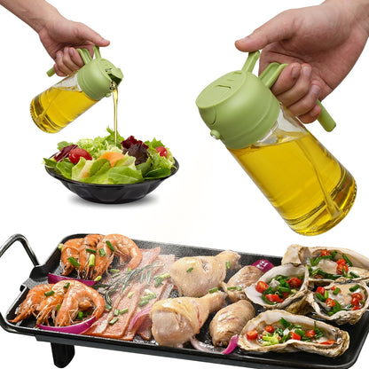 Dual-Function Oil Pourer Bottle for Nutritious Cooking