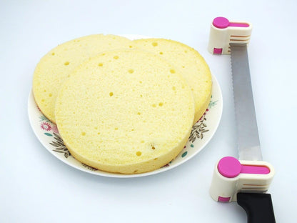 Set of 2 Cake Layer Slicers with Knife Clamps