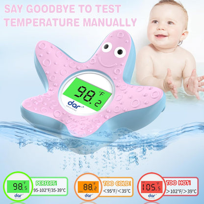 Digital Baby Bath Thermometer with 3 Color Display and Temperature Alert