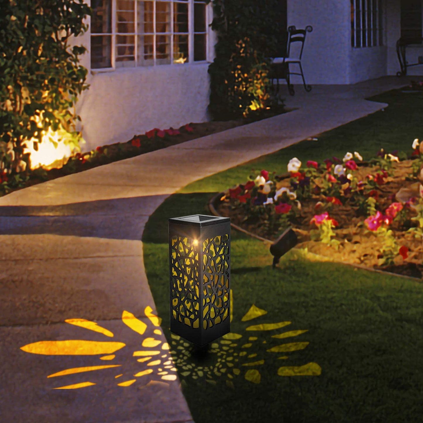 12-Pack LED Solar Garden Pathway Lights for Outdoor Illumination