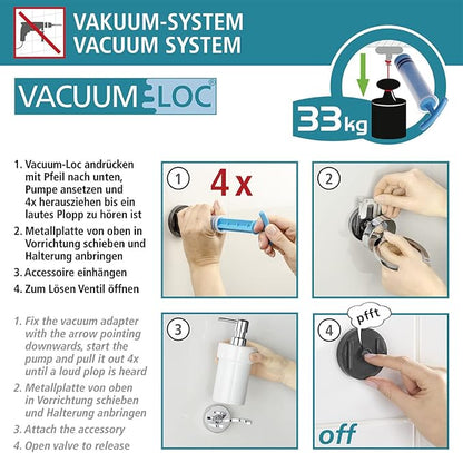 Duo Wall Hooks with Vacuum-Loc – Strong Mounting for Bathroom & Kitchen