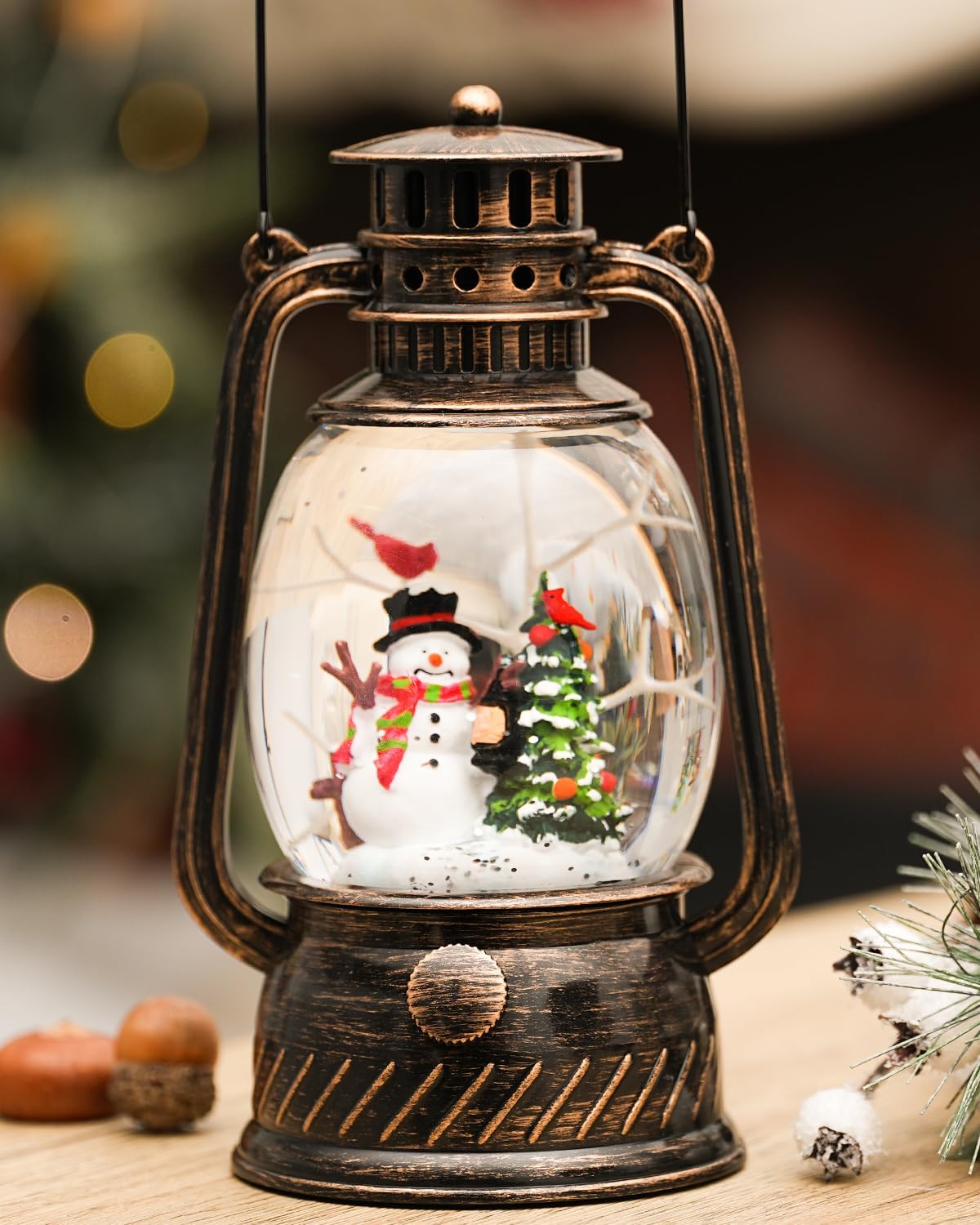Decorative Autumn Lamp with Pumpkins – Warm LED Light & 6-Hour Timer