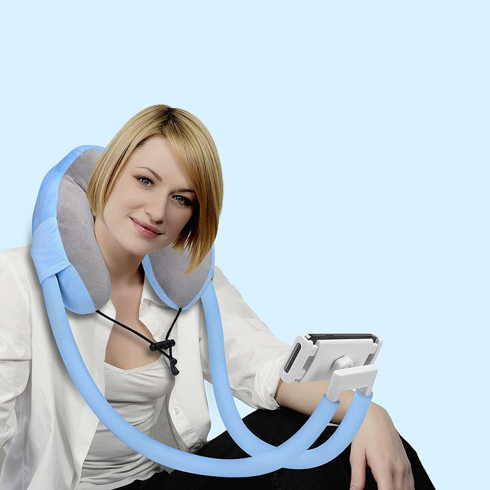 Neck Support Pillow with Built-in Phone Holder
