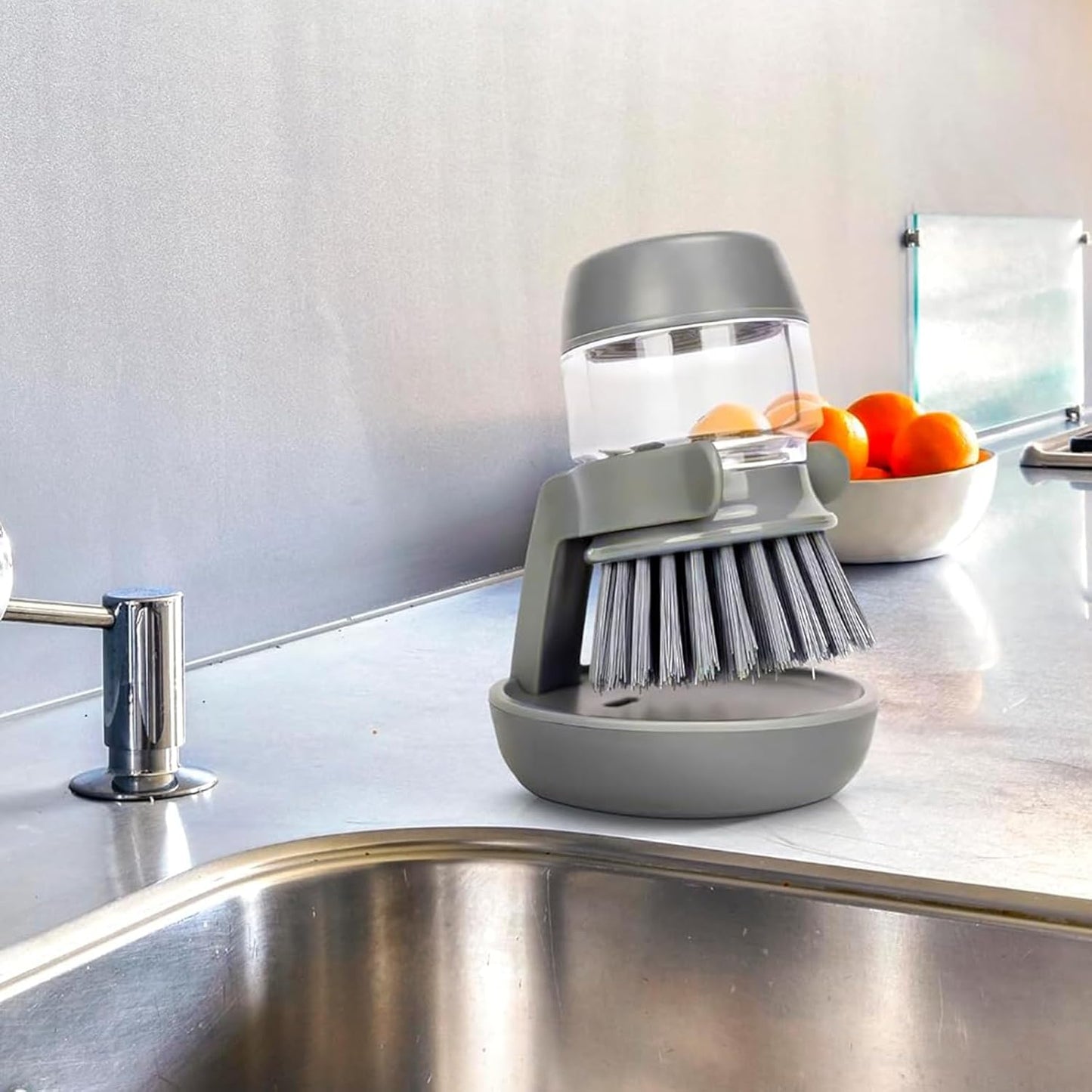 Dishwashing Brush with Soap Dispenser | Effortless Kitchen Cleaning Tool