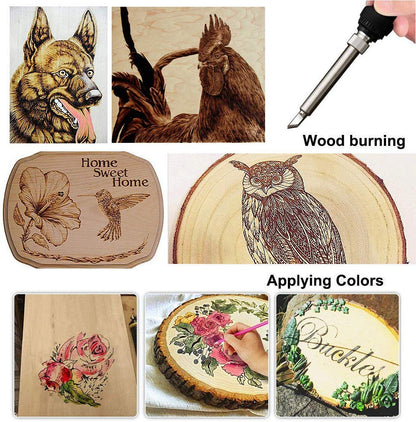 Wood Burning Kit with Pyrography Pen for Crafting
