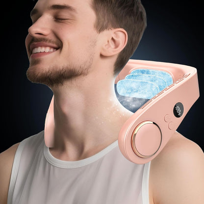 Bladeless Neck Fan with Cooling Plate and LED Display – Neck Cooler Pro