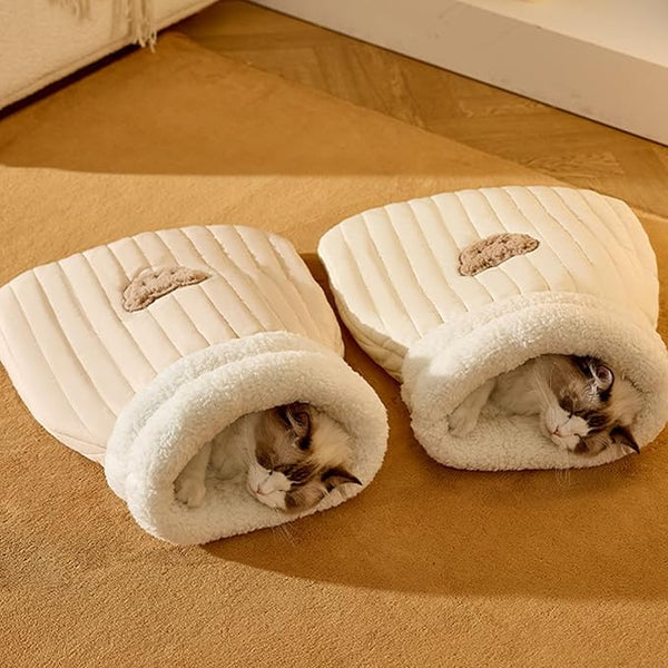 Cozy 3-Layer Pet Sleeping Bag for Cats & Small Dogs