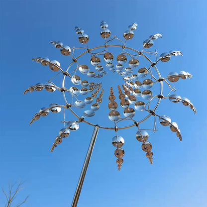 Kinetic Metal Wind Spinner Windmill for Outdoor Garden Decor - Anti-Rust