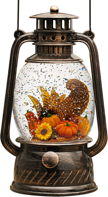 Decorative Autumn Lamp with Pumpkins – Warm LED Light & 6-Hour Timer