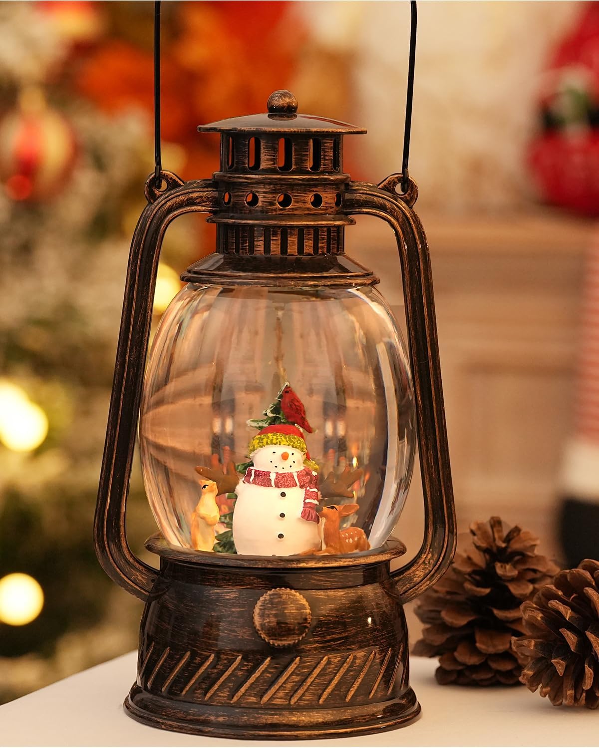 Decorative Autumn Lamp with Pumpkins – Warm LED Light & 6-Hour Timer