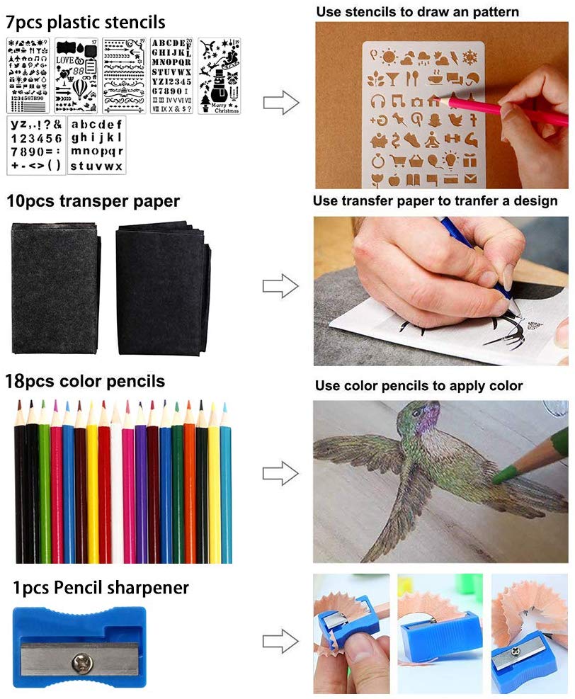 Wood Burning Kit with Pyrography Pen for Crafting