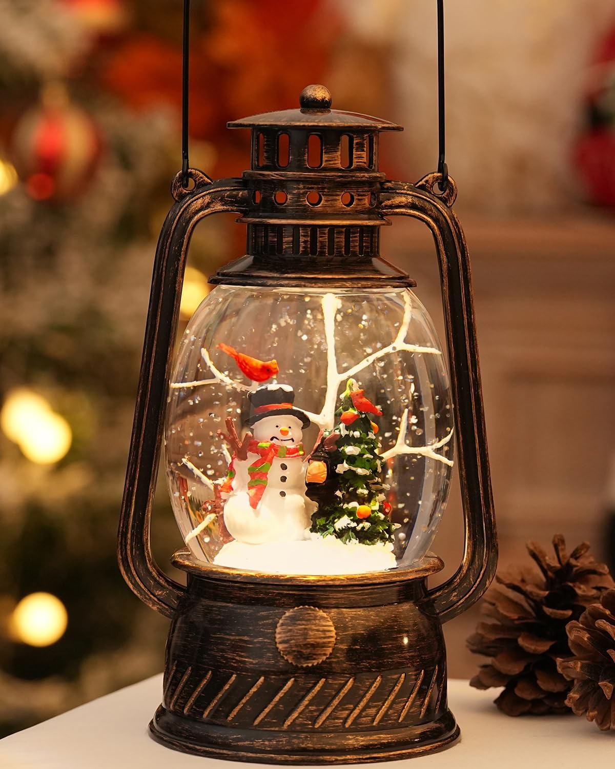 Decorative Autumn Lamp with Pumpkins – Warm LED Light & 6-Hour Timer