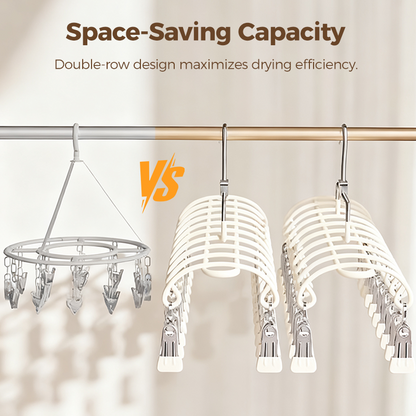 Double Capacity Clothes Drying Rack for Faster Drying