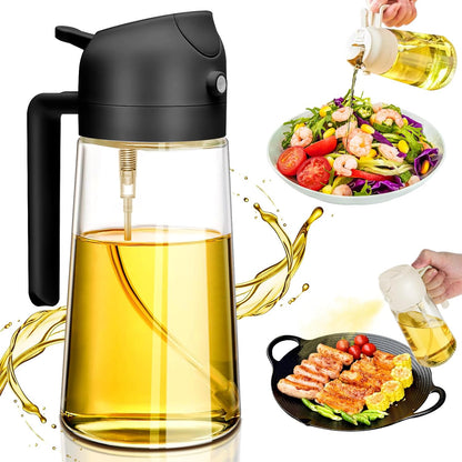 Dual Function Glass Oil Dispenser and Sprayer