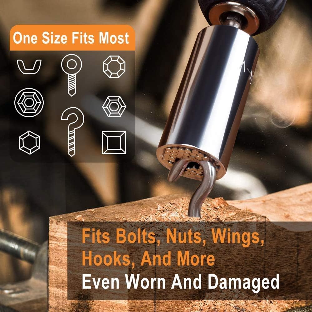 Universal Socket - Replaces Over 100 Sizes of Nuts, Screws, and Bolts
