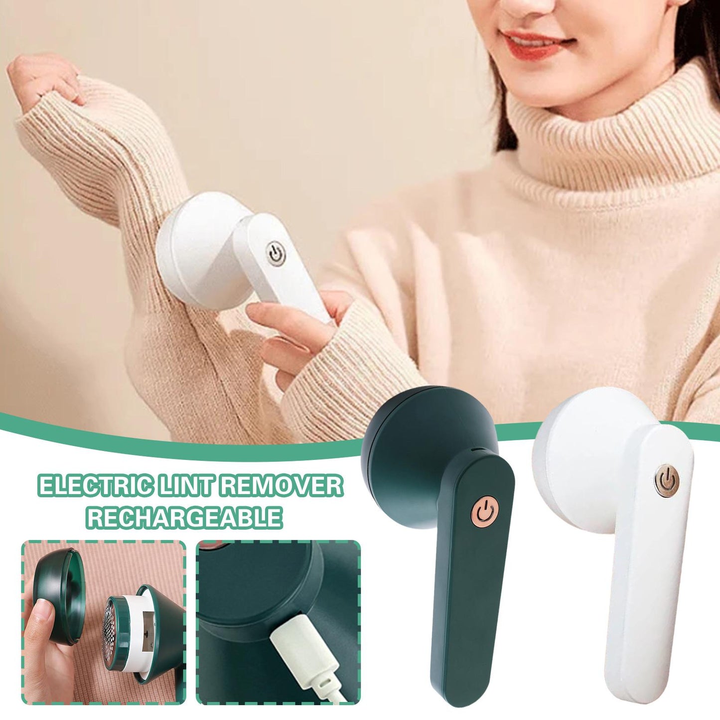 Rechargeable Fabric Shaver for Quick Lint Removal