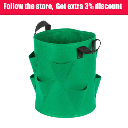 Breathable Strawberry Planting Bag | 5/7/10 Gallon Sizes (20–45 × 25–35 cm) | Container for Balcony and Garden Plants