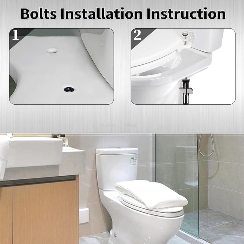 Quick-Fix Toilet Seat Installation Kit with Durable Bolts