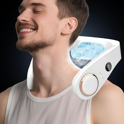 Bladeless Neck Fan with Cooling Plate and LED Display – Neck Cooler Pro