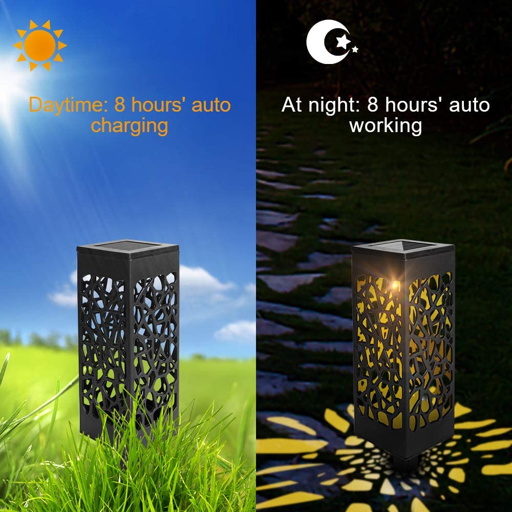 12-Pack LED Solar Garden Pathway Lights for Outdoor Illumination