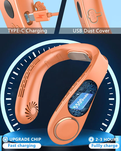 Bladeless Neck Fan with Cooling Plate and LED Display – Neck Cooler Pro