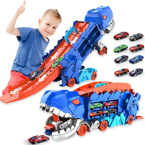 Dinosaur Toy Car Set with Race Track