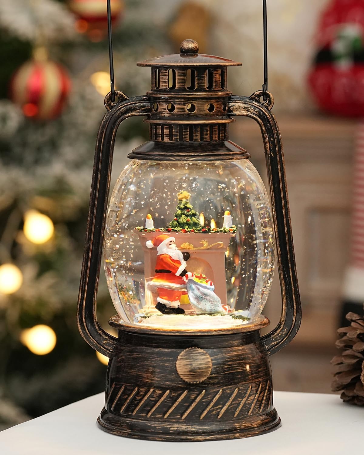 Decorative Autumn Lamp with Pumpkins – Warm LED Light & 6-Hour Timer