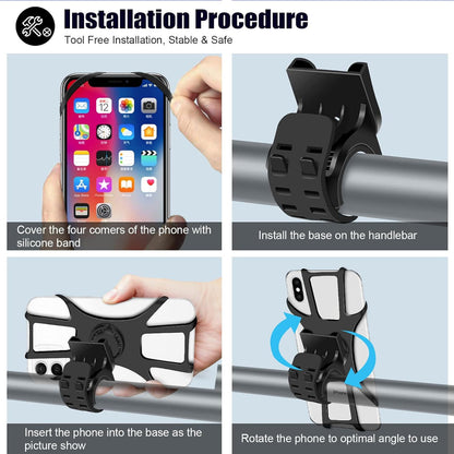 360° Rotating Removable Phone Holder for Bicycles