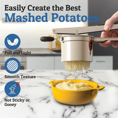 Stainless Steel Potato Masher - 450ml Capacity - Durable for Fruits & Vegetables
