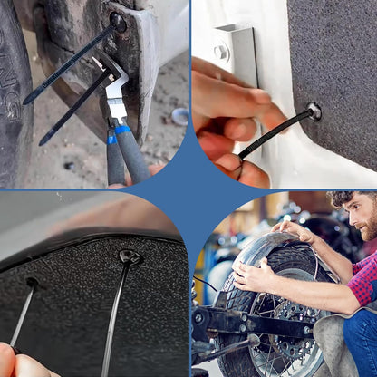 Durable Vehicle Fastening Clips - 9 x 2 cm | Quick-Release Design | UV-Resistant Nylon