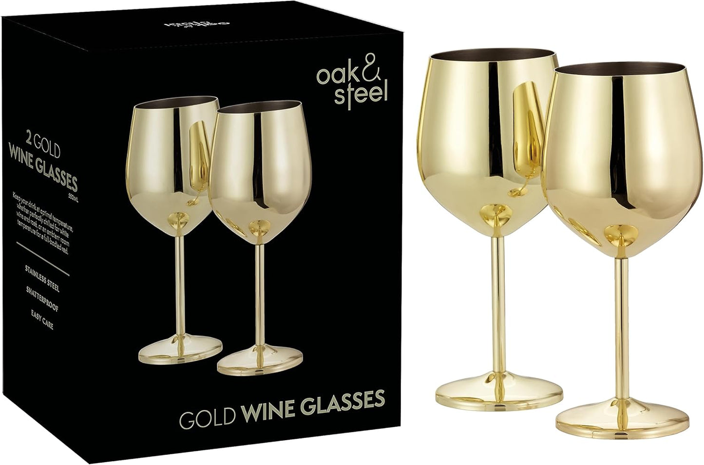 Gold Wine Glasses Made of Stainless Steel