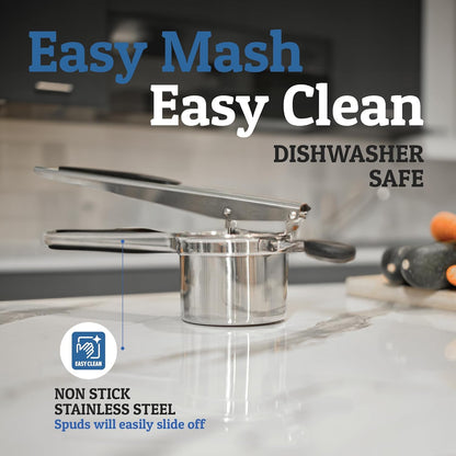 Stainless Steel Potato Masher - 450ml Capacity - Durable for Fruits & Vegetables