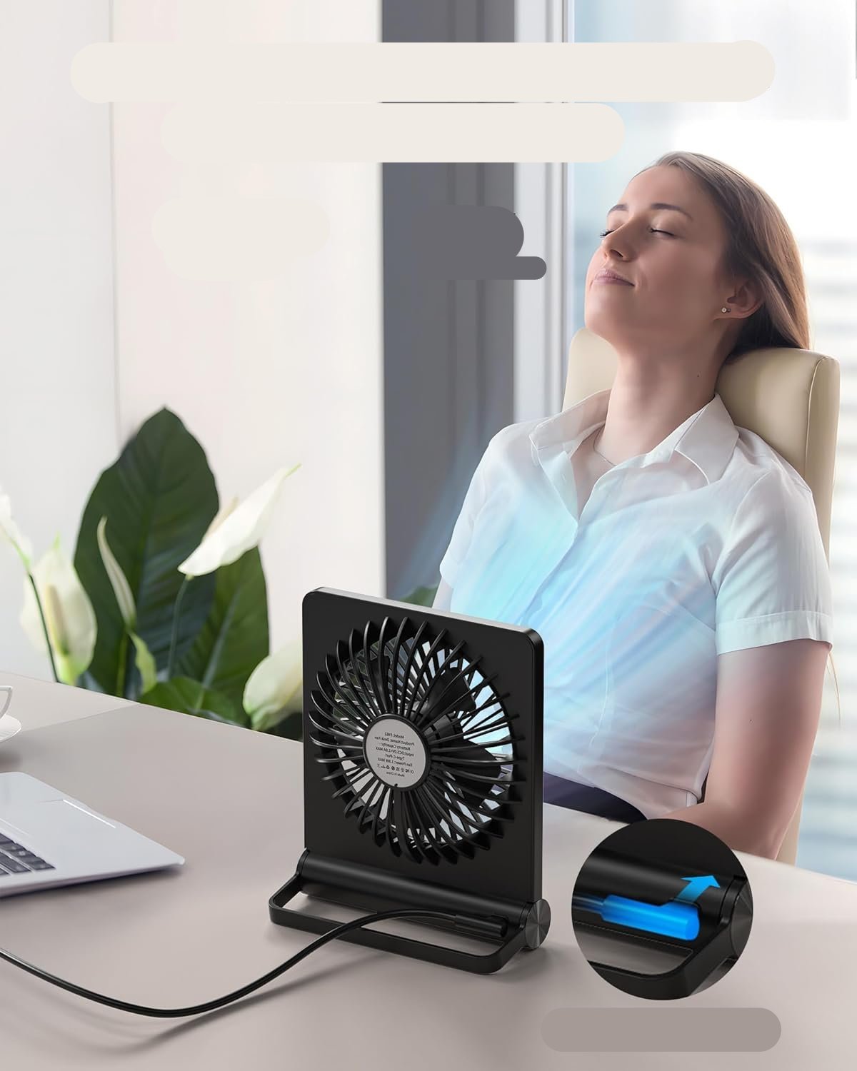 Compact USB Table Fan – Powerful and Quiet Operation
