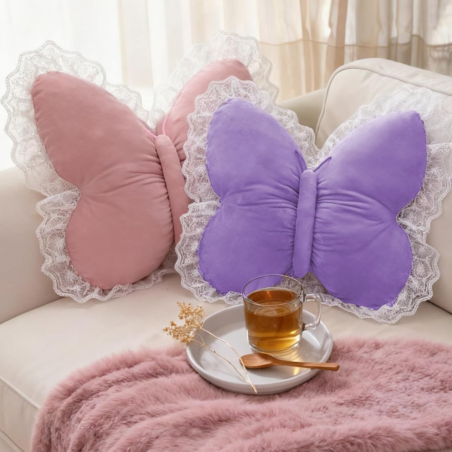 Charming Butterfly Accent Pillow for Enchanting Spaces