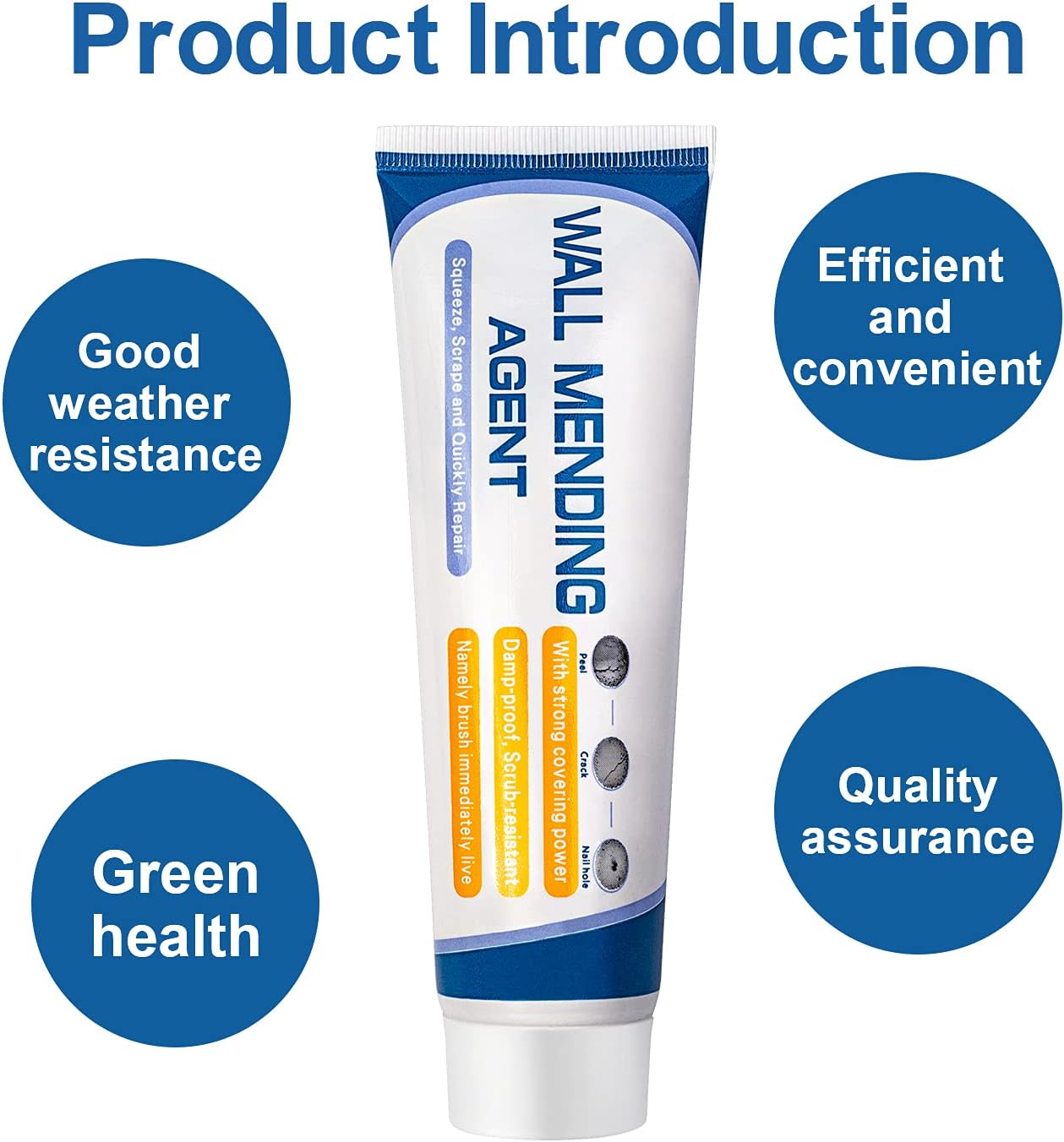 QuickFix Wall Repair Compound with Precision Tip | Fast-Drying for Smooth Finish | Ideal for Plaster, Concrete & Painted Surfaces