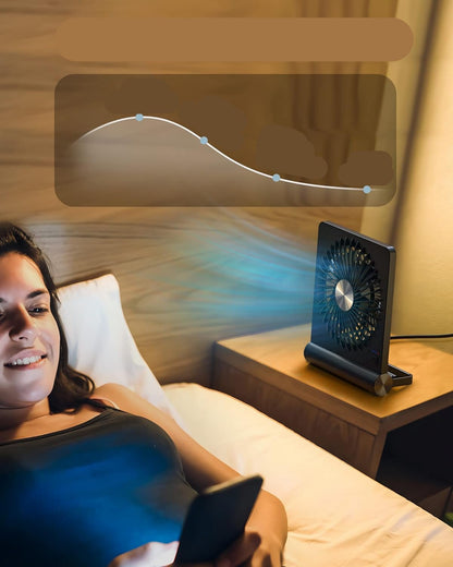 Compact Table Fan for Quiet Airflow – Silent Breeze Design