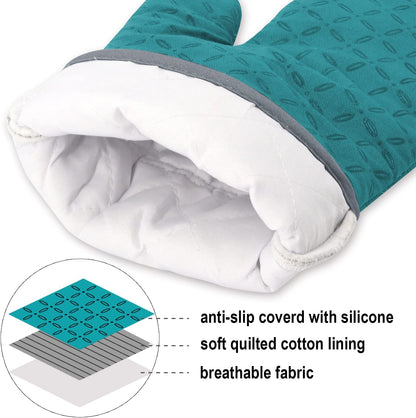 Silicone Oven Mitts Set of 6 – Heat Resistant up to 260°C