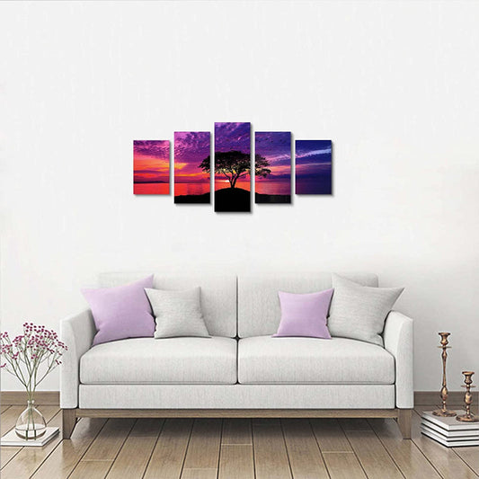 5-Piece Vibrant Coastal Sunset Canvas Art Set