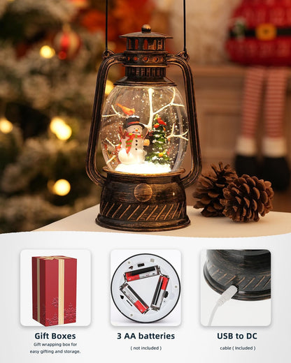 Decorative Autumn Lamp with Pumpkins – Warm LED Light & 6-Hour Timer