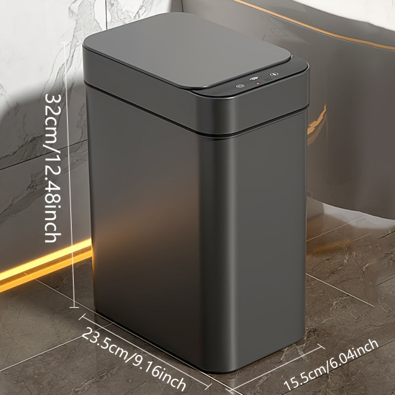 Compact Touchless Trash Can Set with Smart Sensors – 2 Pack (Black)