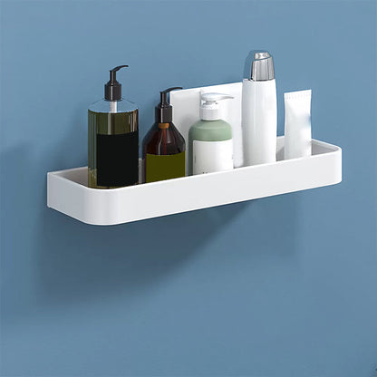 Modern Bathroom Accessories Set - White 2-Piece Shelf and Hardware