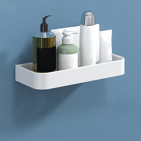Modern Bathroom Accessories Set - White 2-Piece Shelf and Hardware