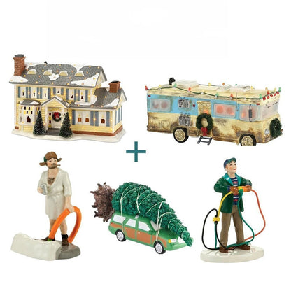 Christmas Village Ceramic Set Inspired by National Lampoon's Vacation