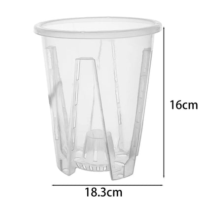 Transparent Self-Watering Plant Pots – Set of 5 with Drainage Holes