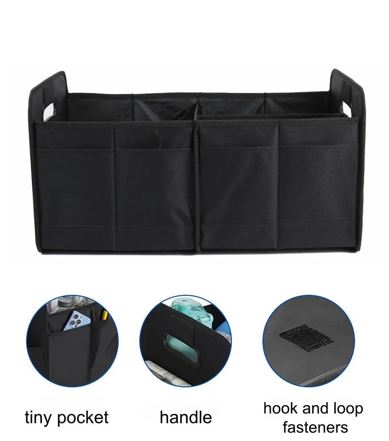 Trunk Storage Organizer for Cars | Spacious Capacity | Foldable Durable Fabric Container