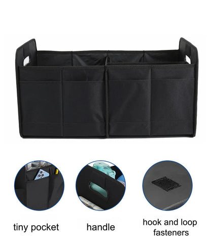Trunk Storage Organizer for Cars | Spacious Capacity | Foldable Durable Fabric Container
